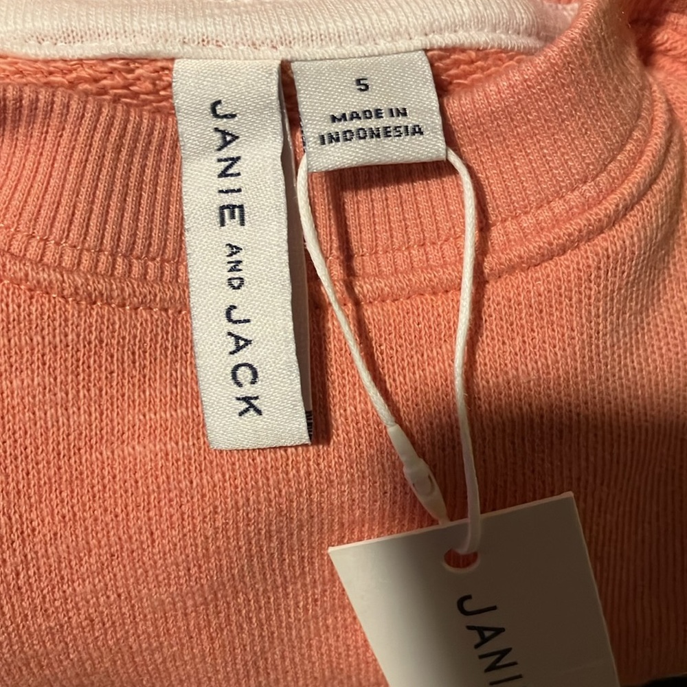 NWT-  Janie and Jack Summer' Preppy Sweatshirt (Unisex) - Picture 4 of 5